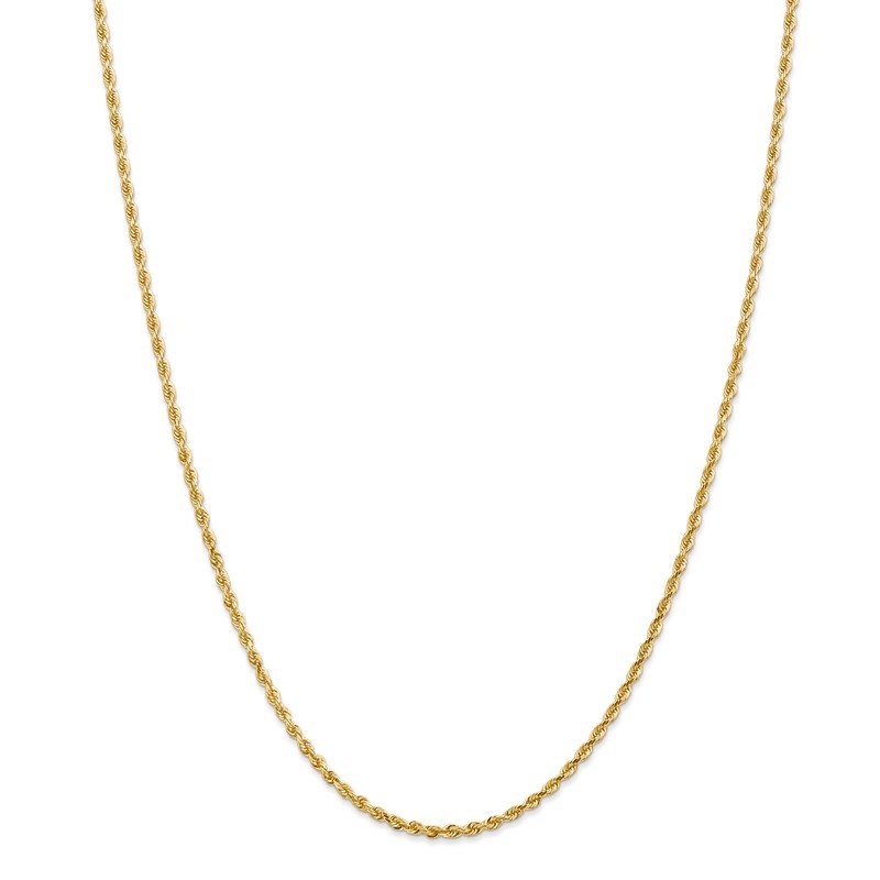 Quality Gold 14K 10 Inch 2.25mm Diamond-cut Quadruple Rope Lobster Clasp Anklet