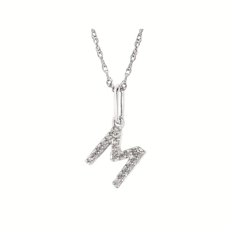 Ostbye Letter M .05 Ctw. Diamond Pendant