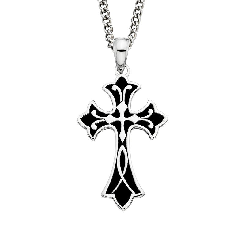 Berco Jewelry Men's Enamel Cross Pendant