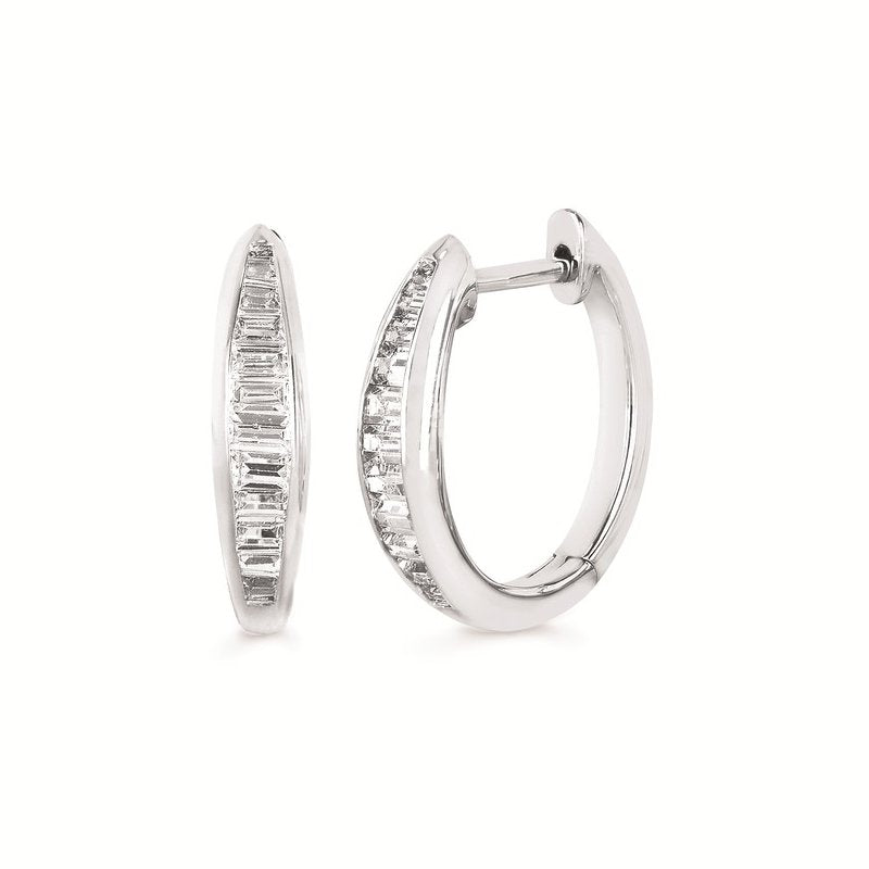 Ostbye 1/2 Ctw. Diamond Hoop Earrings in 10K Gold