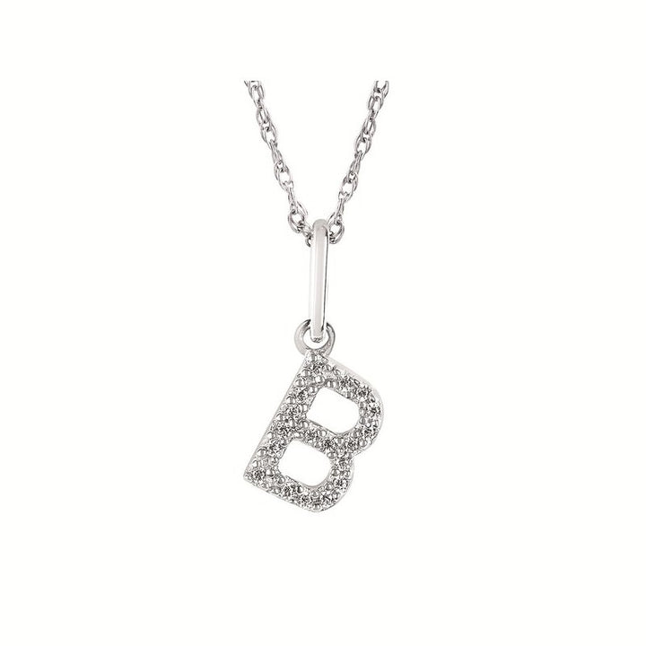 Ostbye Letter B .05 Ctw. Diamond Pendant