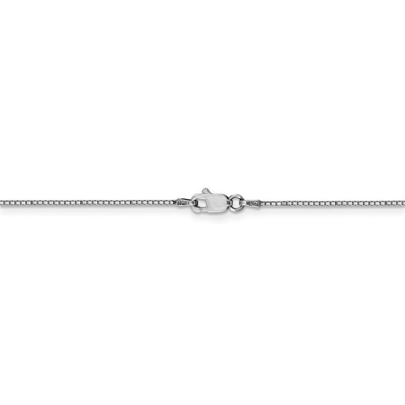 Quality Gold 14K White Gold 9 inch .9mm Box with Lobster Clasp Anklet