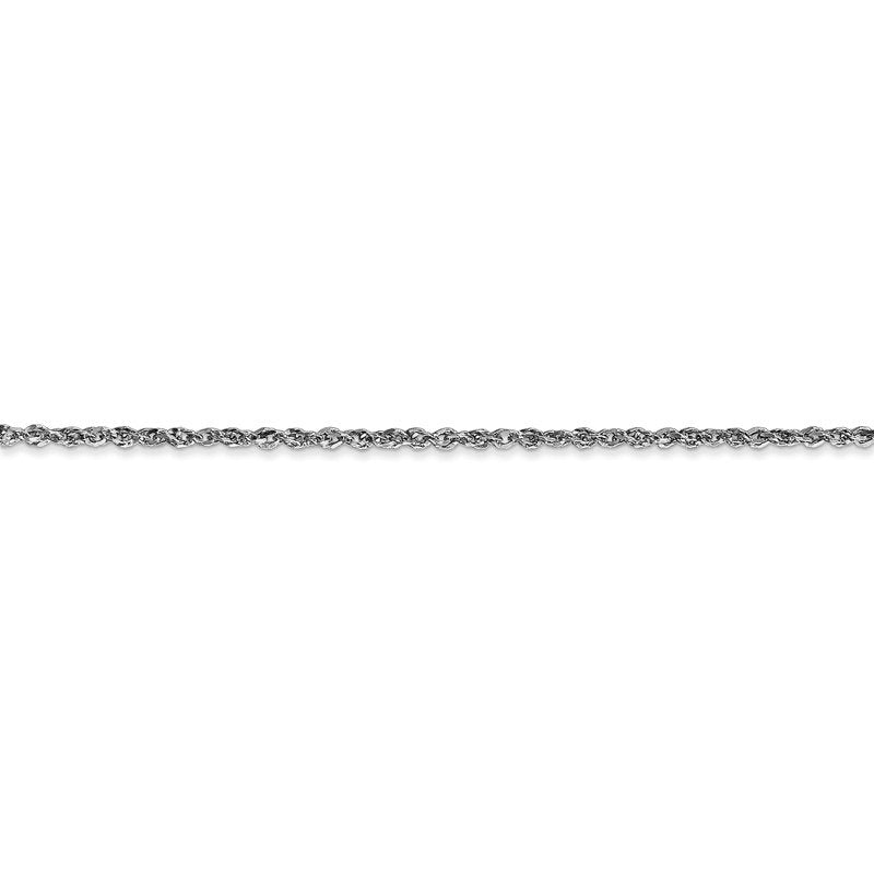 Quality Gold 14K White Gold 10 inch 1.7mm Ropa with Lobster Clasp Anklet