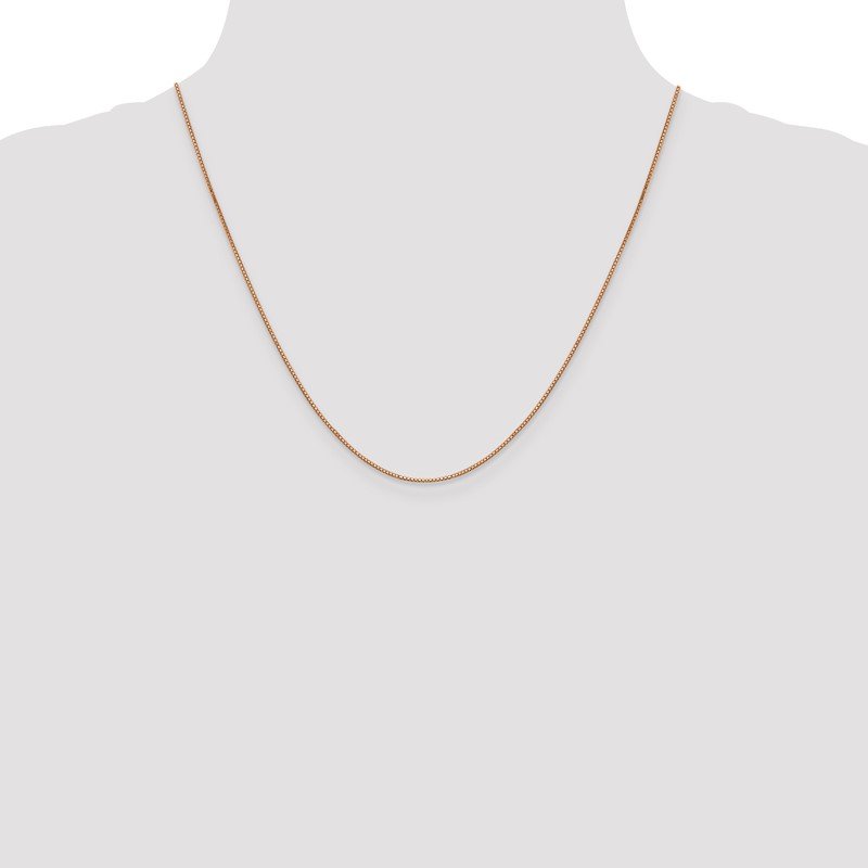 Quality Gold 14K Rose Gold 10 inch .9mm Box Link with Lobster Clasp Chain Anklet