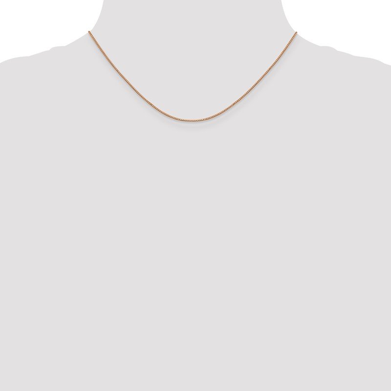 Quality Gold 14K Rose Gold 10 inch .9mm Box Link with Lobster Clasp Chain Anklet