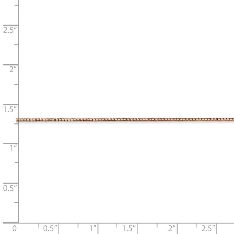 Quality Gold 14K Rose Gold 10 inch .9mm Box Link with Lobster Clasp Chain Anklet