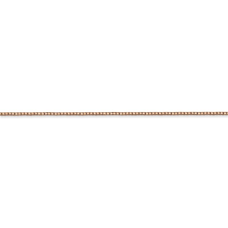 Quality Gold 14K Rose Gold 10 inch .9mm Box Link with Lobster Clasp Chain Anklet