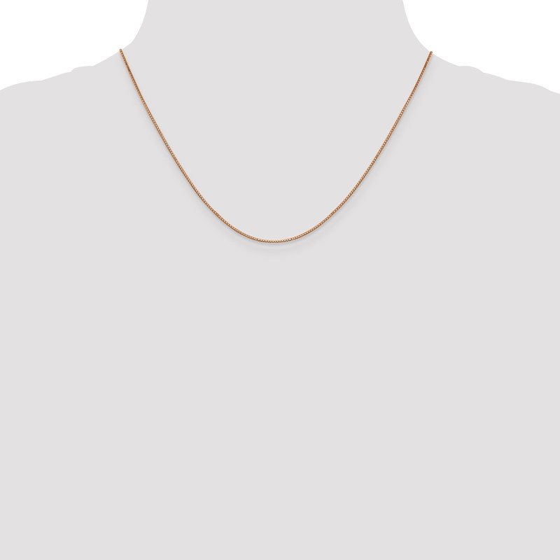 Quality Gold 14K Rose Gold 10 inch .9mm Box Link with Lobster Clasp Chain Anklet