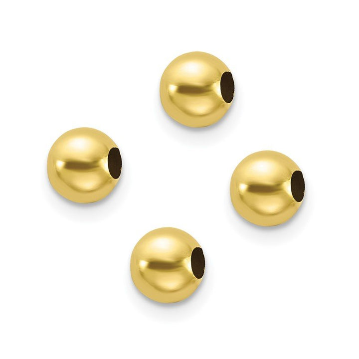 Quality Gold 10k Set of 4, 4mm Spacer Beads