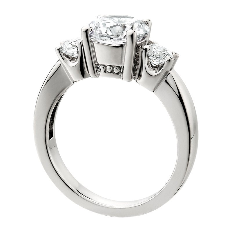Berco Jewelry 14KW Three Stone Bridal Semi-m